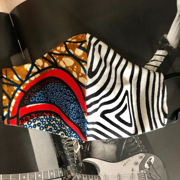 SOLD * Batik Trippy Camo Slim Fit Face Mask - Picture 2 of 6